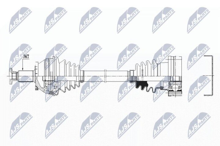 Піввісь NTY NPW-VW-159 (фото 1)