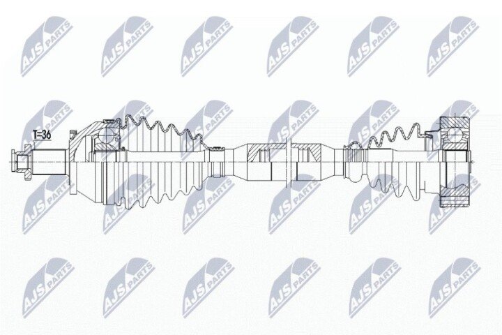 Полуось NTY NPW-VW-162 (фото 1)