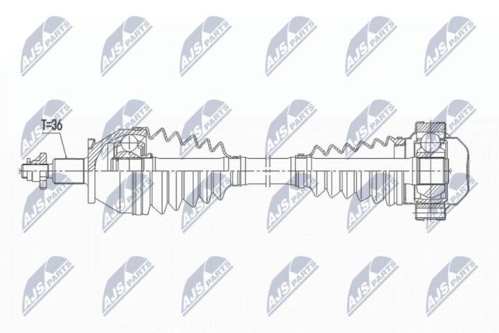 Піввісь NTY NPW-VW-163 (фото 1)