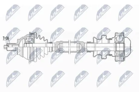 Полуось NTY NPW-VW-164