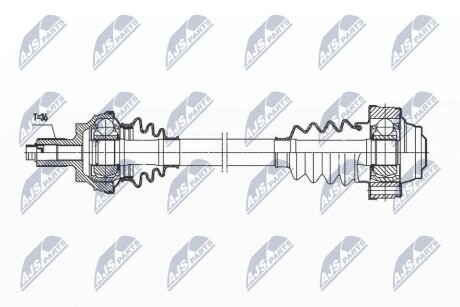 Полуось NTY NPW-VW-167