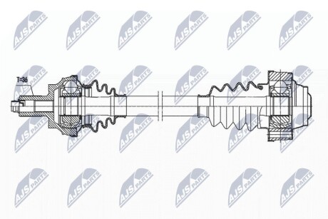 Піввісь NTY NPW-VW-168