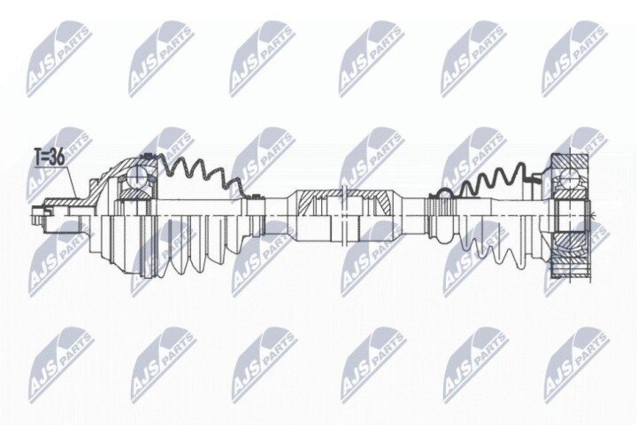 Полуось NTY NPW-VW-173 (фото 1)