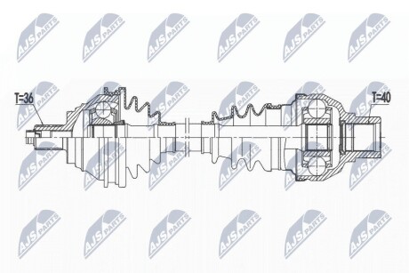 Піввісь NTY NPW-VW-174