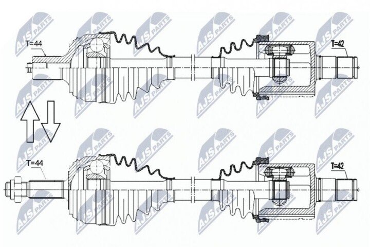 Полуось NTY NPW-VW-178 (фото 1)