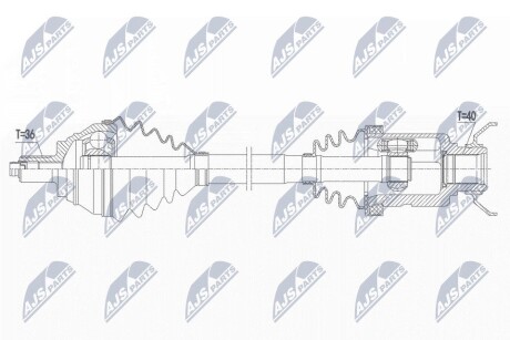 Полуось NTY NPW-VW-183