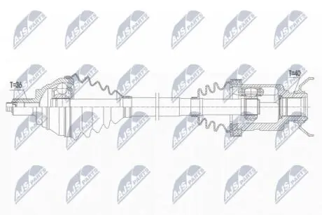 Полуось NTY NPW-VW-183