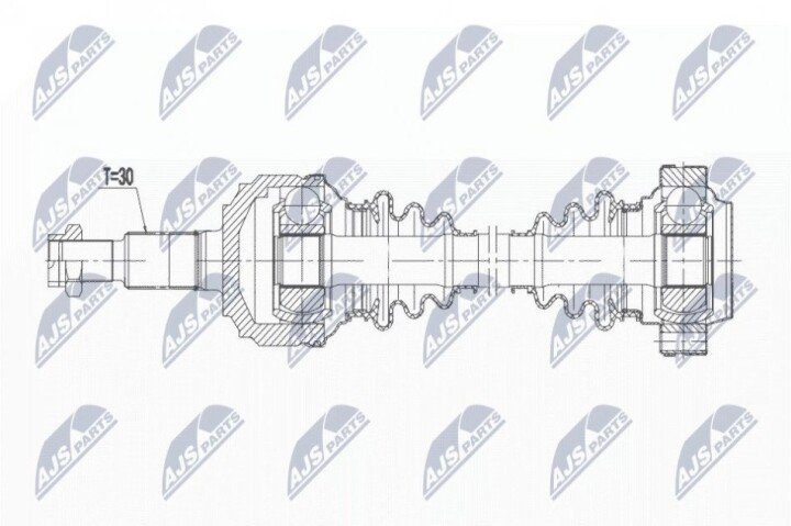 Полуось NTY NPW-VW-186 (фото 1)