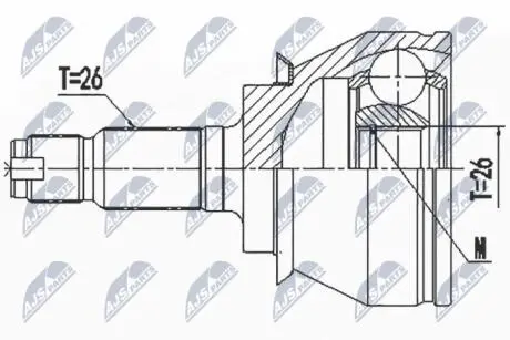 Шарнір рівних кутових скорот NTY NPZBM020