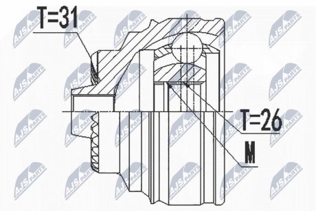 Шарнир равных угловых скоростей NTY NPZ-BM-022