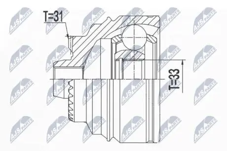 Шарнир равных угловых скоростей NTY NPZ-BM-025