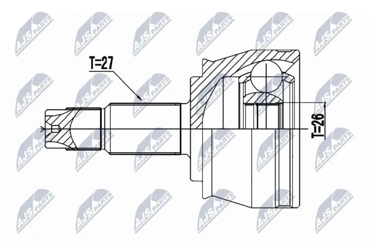 Шарнир равных угловых скоростей NTY NPZ-CH-030 (фото 1)