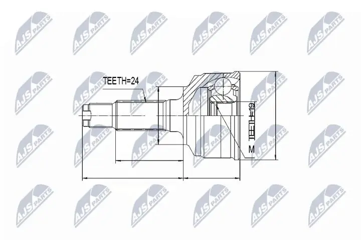 Шарнир равных угловых скоростей NTY NPZ-DA-012 (фото 1)