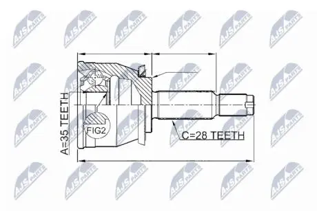 Шрус піввісі NTY NPZ-DW-026