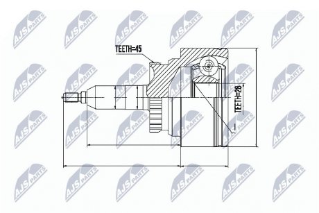 Шарнир равных угловых скоростей NTY NPZ-FR-045