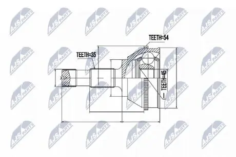 Шарнир равных угловых скоростей NTY NPZ-FT-008