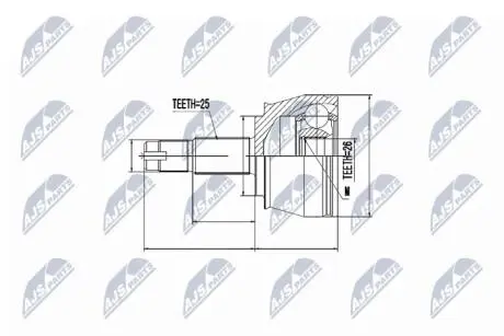 Шарнир равных угловых скоростей NTY NPZ-FT-035