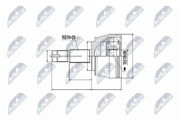 Шарнир равных угловых скоростей NTY NPZ-FT-035 (фото 1)