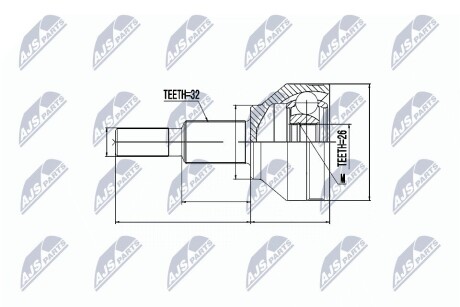 ШРУС внеш. dodge/fiat NTY NPZ-FT-054