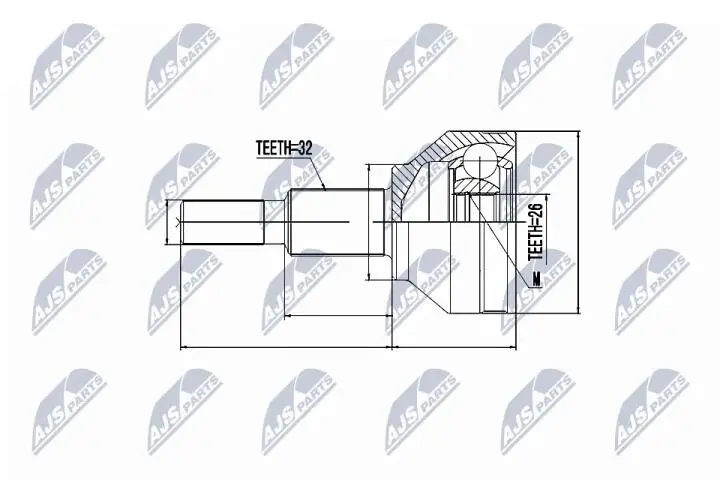 ШРУС внеш. dodge/fiat NTY NPZ-FT-054 (фото 1)