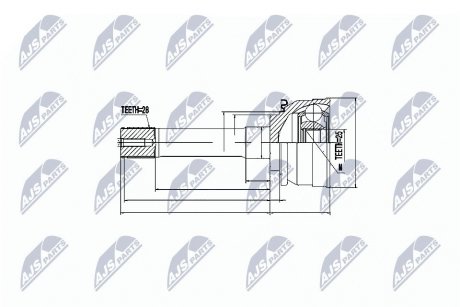 Шарнир равных угловых скоростей NTY NPZ-MS-007