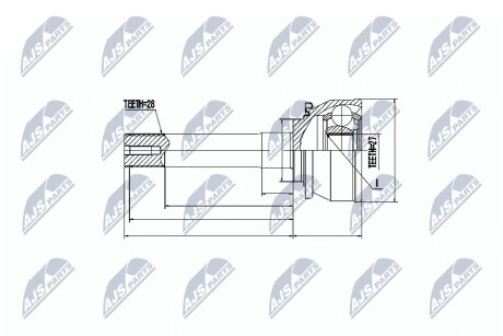 Шарнир равных угловых скоростей NTY NPZ-MS-016