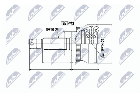 Шарнир равных угловых скоростей NTY NPZ-MS-023