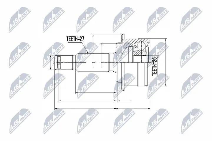 Фото 1 - Шарнир равных угловых скоростей NTY NPZ-MS-060 Шарнир равных угловых скоростей NTY NPZ-MS-060 (фото 1)