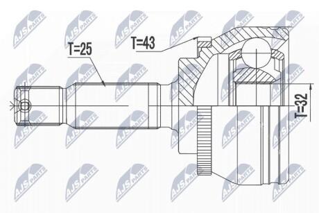 Шарнир равных угловых скоростей NTY NPZ-MS-063