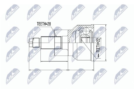 Шарнир равных угловых скоростей NTY NPZ-MZ-045