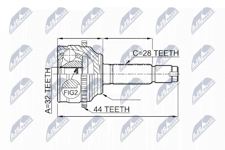 Шарнир равных угловых скоростей NTY NPZ-MZ-052