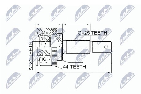 Шарнир равных угловых скоростей NTY NPZ-NS-086