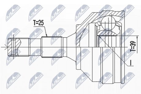 Шарнир равных угловых скоростей NTY NPZ-PE-029