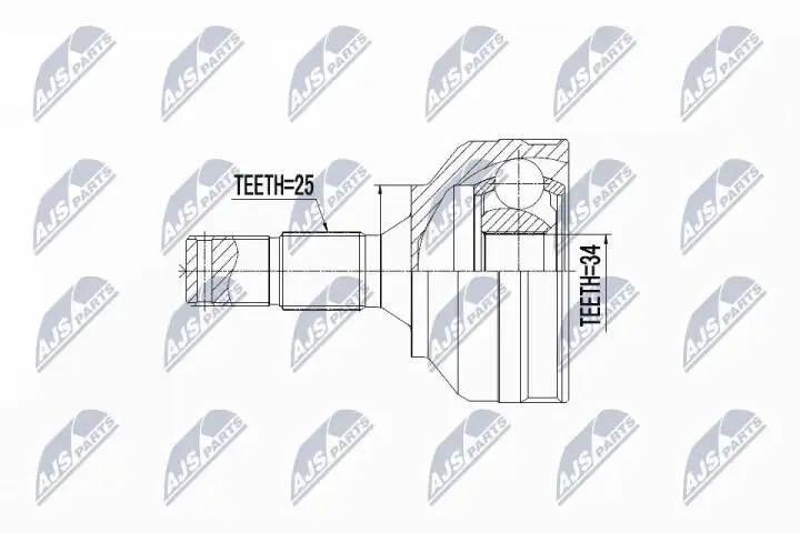 ШРКШ зовнішній (25z/34z/58.5mm/86mm/46.5) NTY NPZ-PE-030 (фото 1)