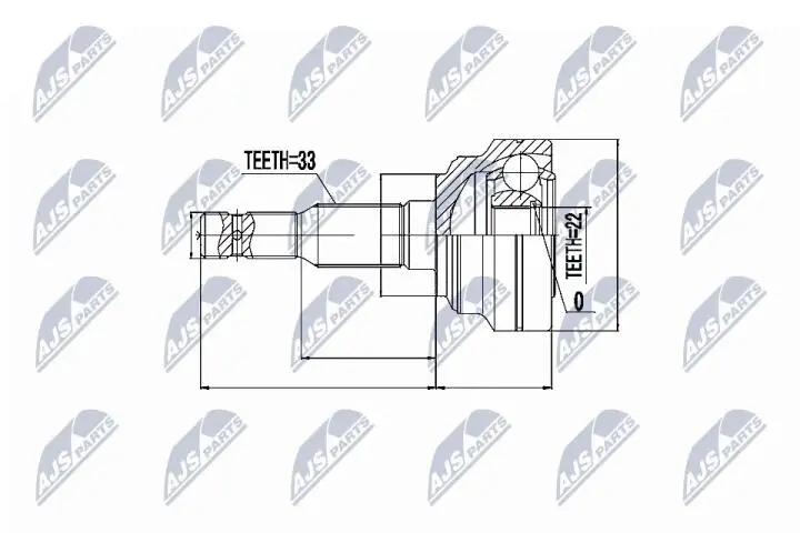 Шарнир равных угловых скоростей NTY NPZ-PL-010 (фото 1)