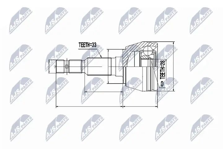 Фото 1 - Шарнир равных угловых скоростей NTY NPZ-PL-013 Шарнир равных угловых скоростей NTY NPZ-PL-013 (фото 1)
