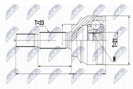 Шарнир равных угловых скоростей NTY NPZ-RE-052