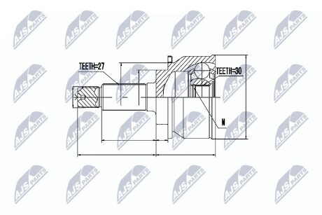 Шарнир равных угловых скоростей NTY NPZ-SB-014