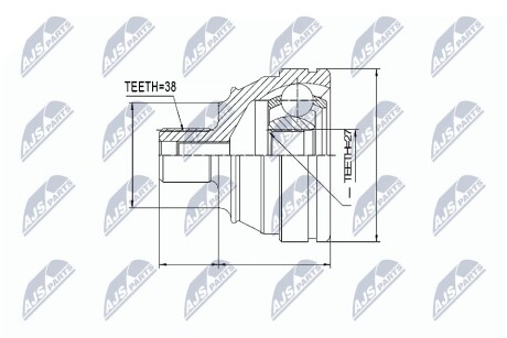 Шарнір рівних кутових швидкостей NTY NPZ-VW-009 (фото 1)