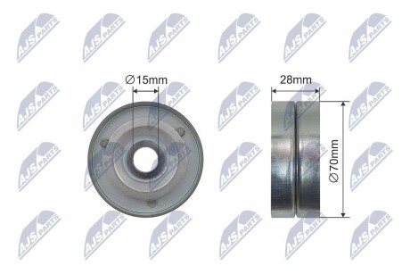 Ролик ручейкового ремня NTY RNK-AU-018