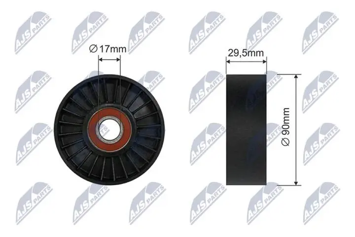Ролик ручейного ремня NTY RNKCH009A (фото 1)