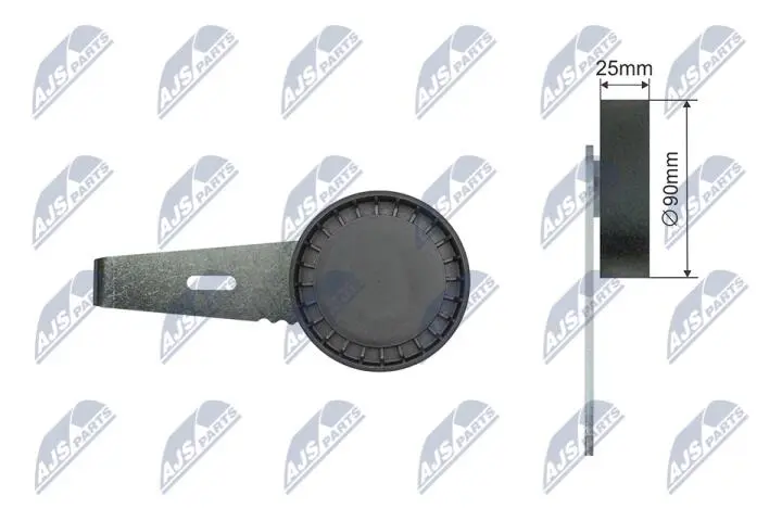 Фото 1 - Ролик ручейкового ремня NTY RNK-CT-054 Ролик ручейкового ремня NTY RNK-CT-054 (фото 1)