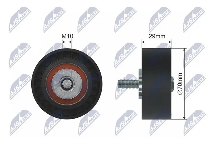 РОЛИК РУЧЕЙКОВОГО РЕМЕНЯ | FIAT DUCATO, IVECO DAILY III, DAILY IV, DAILY V, DAILY VI 2.3D/3.0D 04.02- NTY RNK-FT-003 (фото 1)