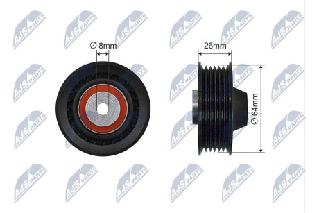 Ролик ручейкового ремня NTY RNK-ME-066