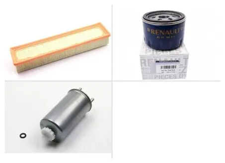 Комплект замены фильтров на Renault (Рено) Duster (Дастер) 1.5 dCi (HSAJ) K9K 892, K9K 612, K9K 884, K9K 626 OEM ТО-0000006
