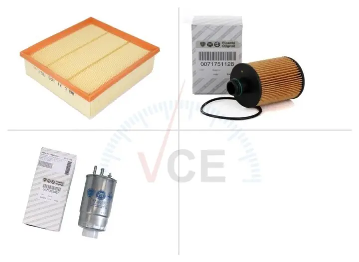 Комплект замены фильтров Fiat (Фиат) Doblo (Добло) 1.6 D Multijet 263 A4.000, 263 A5.000, 463 46 020 OEM ТО-0000072 (фото 1)