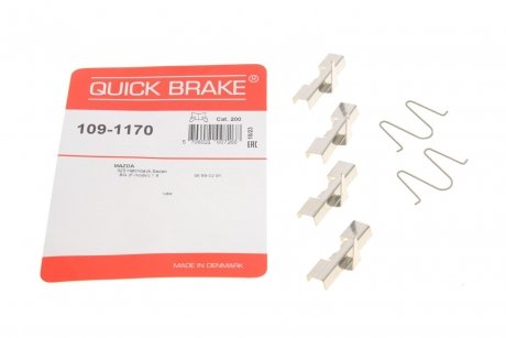 Комплектующие, колодки дискового тормоза OJD (QUICK BRAKE) 109-1170 (фото 1)