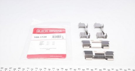 Комплектующие, колодки дискового тормоза OJD (QUICK BRAKE) 109-1729 (фото 1)