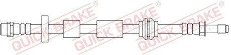 Гальмівний шланг OJD (QUICK BRAKE) 32.836