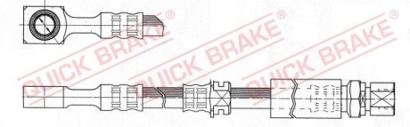 Гальмівний шланг OJD (QUICK BRAKE) 50.976